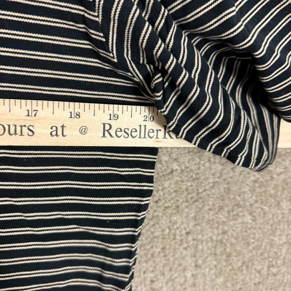 Polo Ralph Lauren Golf Shirt Mens Size Small Black/Tan Striped Pima Cotton Rugby